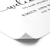 Moderne eenvoudige, minimale welkomstbruiloft poster (Hoek)