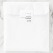 Moderne, eenvoudige, minimale, witte tapijtvlek vierkante sticker (Tas)