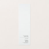 Moderne, eenvoudige, minimale, witte tapijtvlek visitekaartje (Buitenkant ongevouwen)