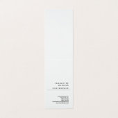 Moderne, eenvoudige, minimale, witte tapijtvlek visitekaartje (Buitenkant ongevouwen)