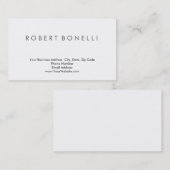 Moderne, eenvoudige, minimale witte Visitekaartje (Voorkant / Achterkant)