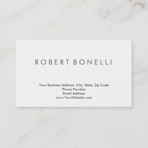 Moderne, eenvoudige, minimale witte Visitekaartje