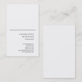 Moderne, eenvoudige, minimale witte vlek visitekaartje (Voorkant / Achterkant)