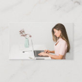 Moderne eenvoudige minimale zakelijke Logo QR-code Visitekaartje (Voorkant)