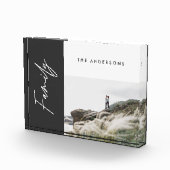 Moderne eenvoudige minimale zwarte foto familie ca (Rechts)