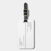 Moderne eenvoudige minimalistisch bagagelabel (Voorkant verticaal)