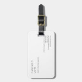 Moderne eenvoudige minimalistisch bagagelabel (Voorkant verticaal)