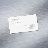 Moderne eenvoudige minimalistisch magnetisch visitekaartje (Voorbeeld)