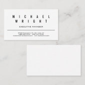 Moderne eenvoudige minimalistisch visitekaartje (Voorkant / Achterkant)