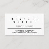 Moderne eenvoudige minimalistisch visitekaartje (Voorkant)