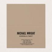 Moderne eenvoudige minimalistisch visitekaartje (Buitenkant ongevouwen)