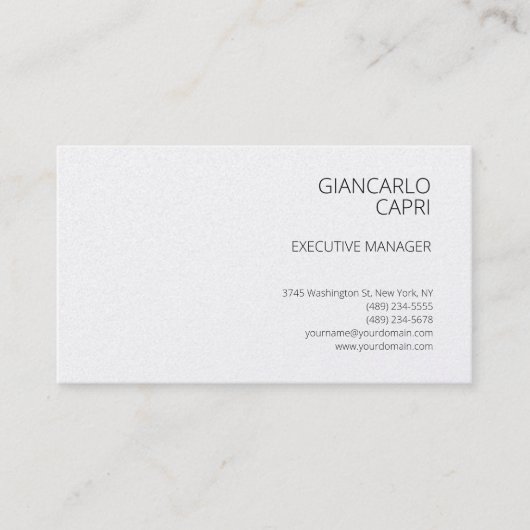 Moderne eenvoudige minimalistisch visitekaartje (Voorkant)