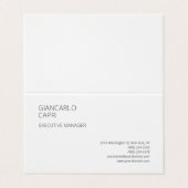 Moderne eenvoudige minimalistisch visitekaartje (Buitenkant ongevouwen)
