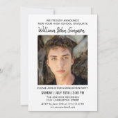 Moderne Eenvoudige minimalistische 2 FOTO-graduati Kaart (Achterkant)