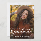 Moderne Eenvoudige minimalistische 2 FOTO-graduati Kaart (Voorkant)