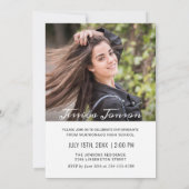 Moderne Eenvoudige minimalistische 2 FOTO-graduati Kaart (Achterkant)