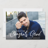 Moderne Eenvoudige minimalistische 3FOTO GraduPart Kaart (Voorkant)