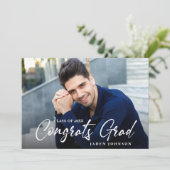 Moderne Eenvoudige minimalistische 3FOTO GraduPart Kaart (Staand voorkant)