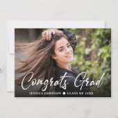 Moderne Eenvoudige Minimalistische 4 FOTO Afstudee Kaart (Voorkant)