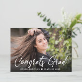 Moderne Eenvoudige Minimalistische 4 FOTO Afstudee Kaart (Staand voorkant)