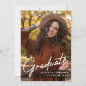 Moderne eenvoudige minimalistische 4 FOTO-graduati Kaart (Voorkant)