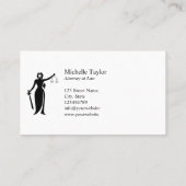 Moderne eenvoudige minimalistische advocaat Kantoo Visitekaartje (Achterkant)