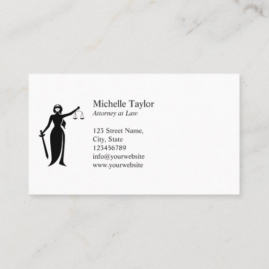 Moderne eenvoudige minimalistische advocaat Kantoo Visitekaartje (Achterkant)