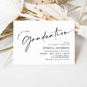 Moderne Eenvoudige Minimalistische Afstudeerfeest Kaart