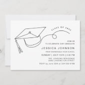 Moderne eenvoudige minimalistische afstudeerpartij kaart (Voorkant)