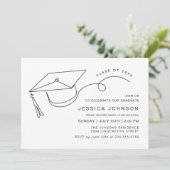 Moderne eenvoudige minimalistische afstudeerpartij kaart (Staand voorkant)