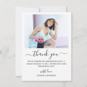 Moderne, eenvoudige, minimalistische Afstuderen 2- Bedankkaart (Achterkant)