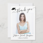 Moderne, eenvoudige, minimalistische Afstuderen 2- Bedankkaart (Voorkant)