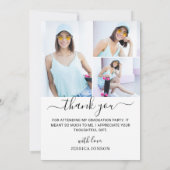 Moderne, eenvoudige, minimalistische Afstuderen 4- Bedankkaart (Achterkant)