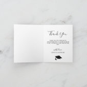 Moderne, eenvoudige, minimalistische Afstuderen FO Bedankkaart (Binnen)