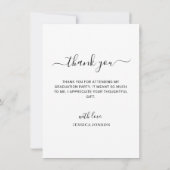 Moderne, eenvoudige, minimalistische Afstuderen FO Bedankkaart (Achterkant)