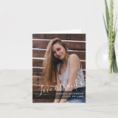 Moderne, eenvoudige, minimalistische Afstuderen FO Bedankkaart (Voorkant)