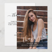 Moderne, eenvoudige, minimalistische Afstuderen FO Bedankkaart (Voorkant / Achterkant)