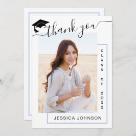 Moderne, eenvoudige, minimalistische Afstuderen FO Bedankkaart