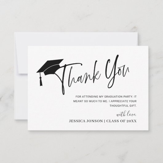 Moderne, eenvoudige, minimalistische Afstuderen - Kaart (Voorkant)