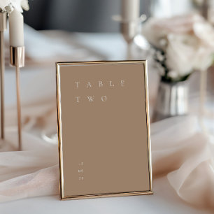 Moderne eenvoudige minimalistische beige Tan-tabel Kaart