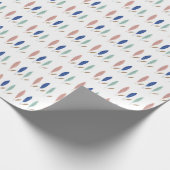 Moderne eenvoudige minimalistische bladeren Inpakp Cadeaupapier (Hoek)