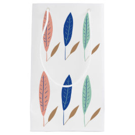 Moderne eenvoudige minimalistische bladeren klein cadeauzakje