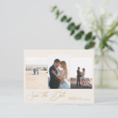 Moderne eenvoudige minimalistische bruiloft bespaa briefkaart (Staand voorkant)