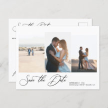 Moderne eenvoudige minimalistische bruiloft bespaa