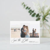 Moderne eenvoudige minimalistische bruiloft bespaa briefkaart (Staand voorkant)