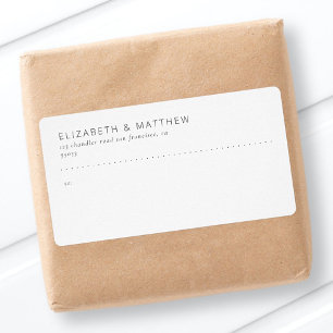 Moderne, eenvoudige, minimalistische bruiloft etiket