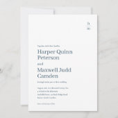 Moderne eenvoudige minimalistische bruiloft kaart (Voorkant)