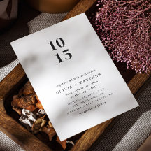 Moderne eenvoudige minimalistische bruiloft + QR c