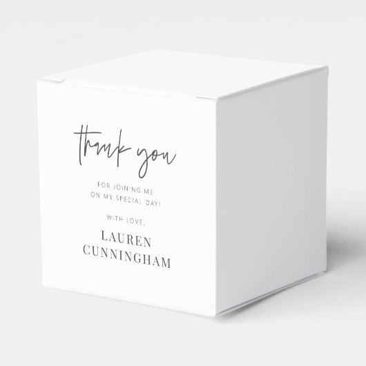 Moderne eenvoudige minimalistische camera Hartelij Bedankdoosjes (Voorkant Zijde)