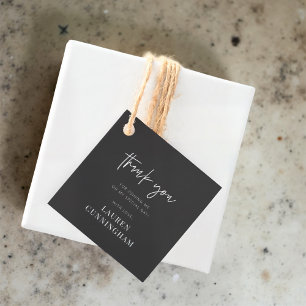 Moderne eenvoudige minimalistische camera Hartelij Bedankjes Labels